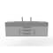 Castello Usa Nile 60" Wall Mounted Gray Vanity With Gray Top And Brushed Nickel Handles CB-MC-60G-BN-2053-GR - alternate 1